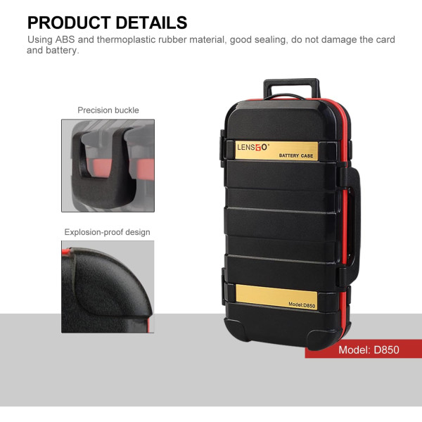 Футляр для карт памяти и аккумуляторов и батарей АА Lensgo D850