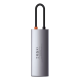 USB-хаб Baseus Metal Gleam Series 5-в-1 багатофункціональний （Type-C до HDMI*1+USB3.0*3+PD*1)