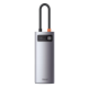 USB-хаб Baseus Metal Gleam Series 5-в-1 багатофункціональний （Type-C до HDMI*1+USB3.0*3+PD*1)