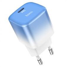 Сетевое зарядное устройство HOCO C101A single port PD20W charger Ice Blue