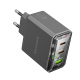 Сетевое зарядное устройство BOROFONE BAS34A Treasure PD65W(2C1A) charger(EU) Black