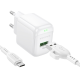 Сетевое зарядное устройство с кабелем BOROFONE BAS42A Potential single-port QC3.0 charger set(Micro)(EU) White