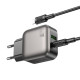 Сетевое зарядное устройство с кабелем BOROFONE BAS55A Absolute PD30W+QC3.0 charger set (C to iP) (EU) Black