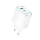 Сетевое зарядное устройство BOROFONE BA89A Destello PD30W+QC3.0 charger (EU) White