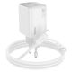 Сетевое зарядное устройство с кабелем HOCO N42 Elogiado dual-port PD45W(2C) charger set(C to iP) White