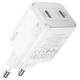 Сетевое зарядное устройство с кабелем HOCO N42 Elogiado dual-port PD45W(2C) charger set(C to iP) White