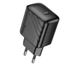 Сетевое зарядное устройство HOCO CS24A Puerto single-port PD25W charger (EU) Black
