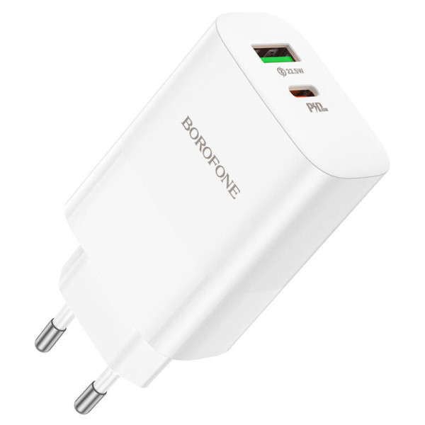 Сетевое зарядное устройство BOROFONE BN10 Sunlight PD65W dual port(1A1C) charger White