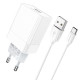 Сетевое зарядное устройство с кабелем BOROFONE BA47A Mighty speed single port QC3.0 3A + Type-C cable 18W White