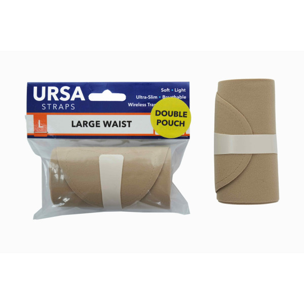 Поясной ремень URSA Straps с двумя большими карманами для передатчика, размер L, бежевый (U-LRG-DP-BE)