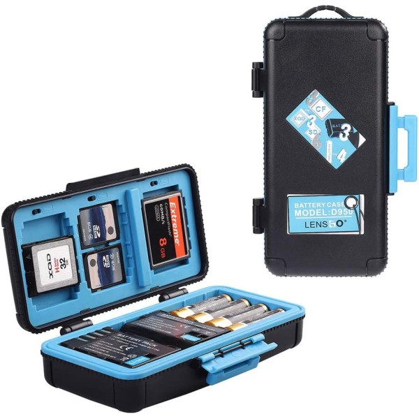 Футляр для карт памяти LENSGO Waterproof Luggage Battery & Memory Card Hard Case (KH6 Blue)