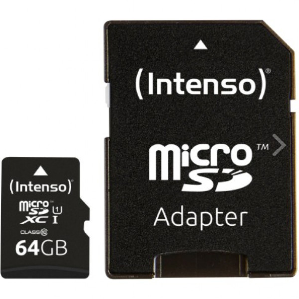 Карта памяти Intenso Micro SD Card Class 10 64GB SDXC