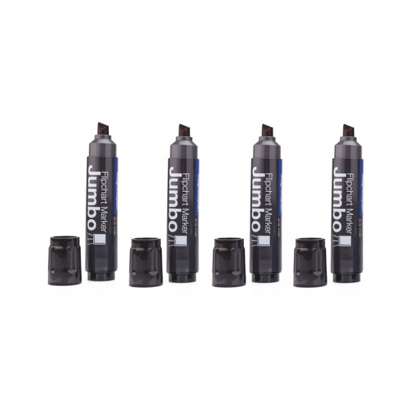 Маркеры для бумаги черные Magnetoplan Jumbo Black Set (1111501)