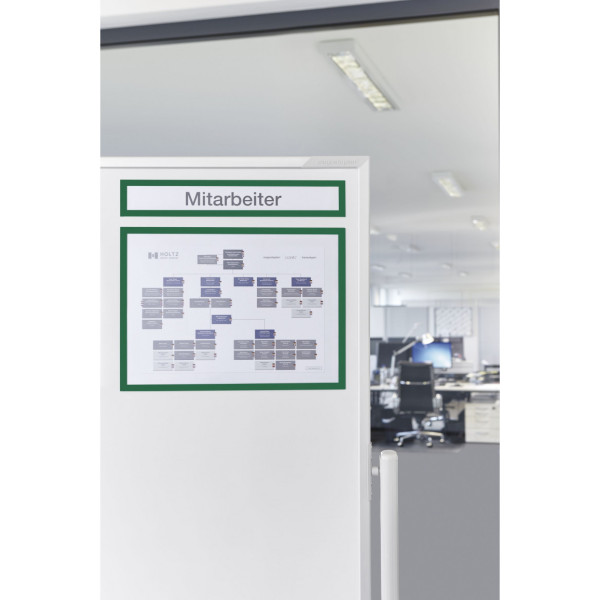 Рамки заголовків магнітні A4/A3 зелені Magnetofix Frame TOPSIGN Green Set (1131805)