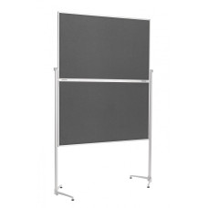 Доска модерационная мобильная складная 1200x1500 серая Magnetoplan Design-Seminarboard Evolution+ Mobile Folding Felt-Gray (1151301)