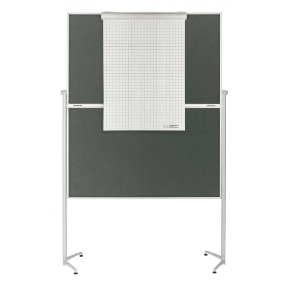 Доска модерационная мобильная складная 1200x1500 серая Magnetoplan Design-Seminarboard Evolution+ Mobile Folding Felt-Gray (1151301)