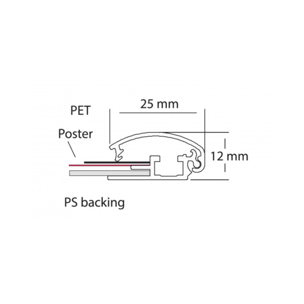 Інформаційна кліпсова рамка 264x351,A4 Magnetoplan Snap Frame SP (12161)