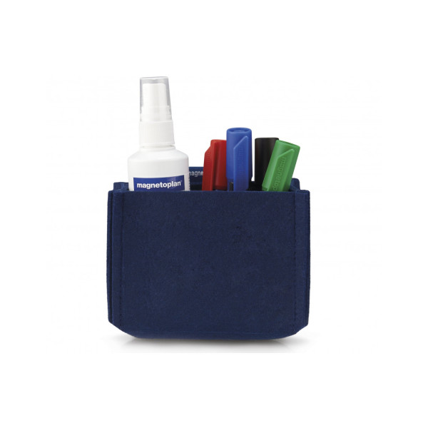 Держатель маркеров магнитный средний из PET-войлока синий Magnetoplan magnetoTray MEDIUM Blue (1227714)