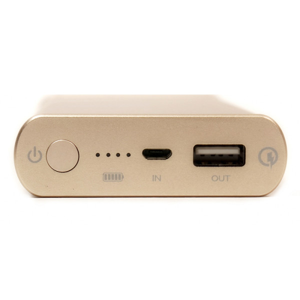 Універсальна мобільна батарея PowerPlant/Q1S/Quick-Charge 2.0/10200mAh золото