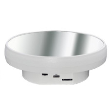 Поворотный стол для съемки 16см белый зеркальный USB/AAA Puluz TBD0606196501