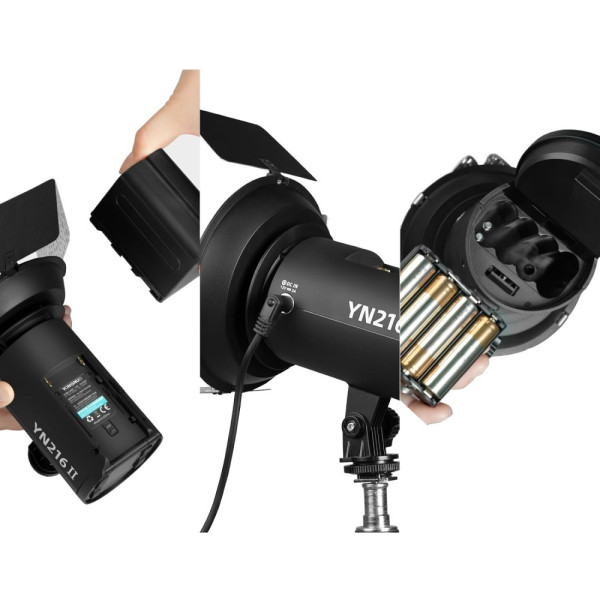 Постійне світло портативне з акумулятором LED Bi-Color 24Вт 2700К-8000К Yongnuo YN216 II