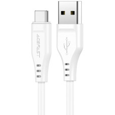 Кабель ACEFAST C3-04 USB до Type-C 3A, 1,2 м, TPE, TPE-конектори, білий