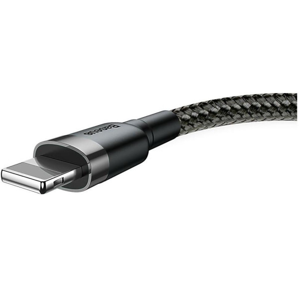 Кабель Baseus Cafule Cable USB для iPhone 2A 3 м сірий+чорний