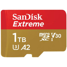 Картка пам’яті microSDXC (UHS-1 U3) SanDisk Extreme A2 1 ТБ класу 10 V30 (R190 МБ/с, W130 МБ/с)