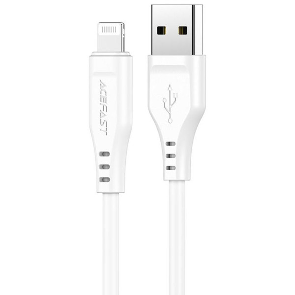Кабель ACEFAST C3-01 USB to iP 2.4A, 1.2m, TPE, TPE connectors, White