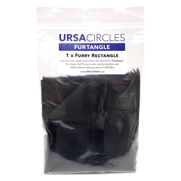 Хутряне полотно для вітрозахисту мікрофона URSA Straps FurTangle 30×15 см, чорне (U-FURTANG-BLK)