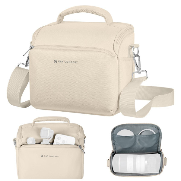 Слінг-сумка K&F Concept Urban Wander 5L — компактна крос-боді сумка для камери DSLR/SLR, легка та зручна для фотографів (Beige) (KF13.179V3)