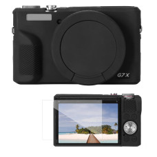 Силіконовий захисний чохол K&F Concept для Canon G7 X Mark III — із захисним склом для екрана, протиударний, чорний (KF31.228)