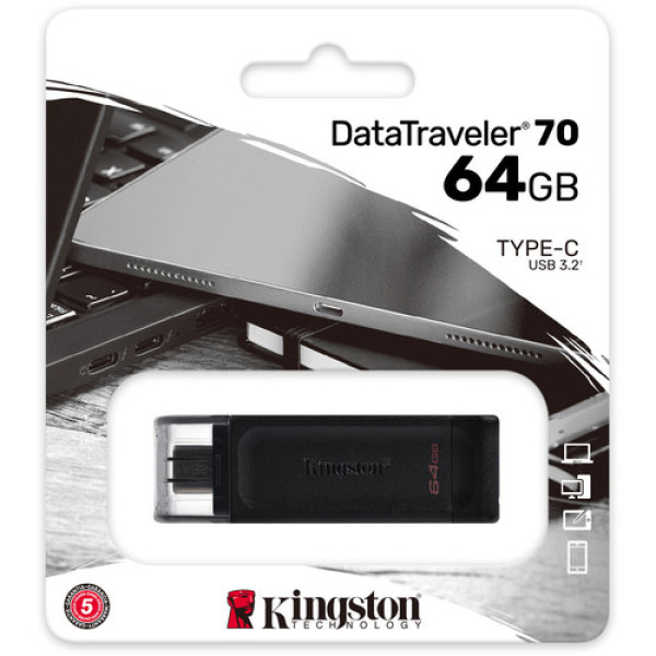 Флеш-накопитель Kingston USB 3.2 DT 70 64GB Type-C