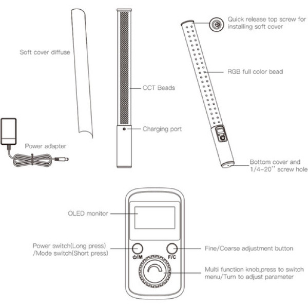 DigitalFoto Solution Limited Chameleon Mini RGB LED Tube Light