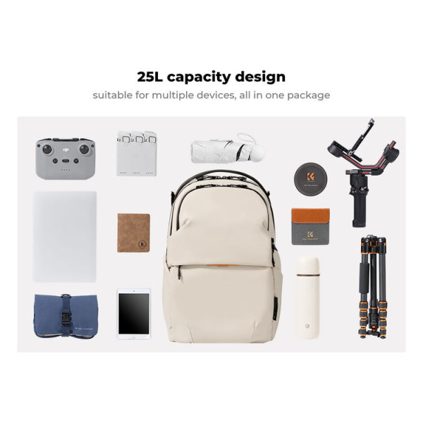 Фоторюкзак K&F Concept Urban Wander 03 бежевий 23 л (KF13.300V1)