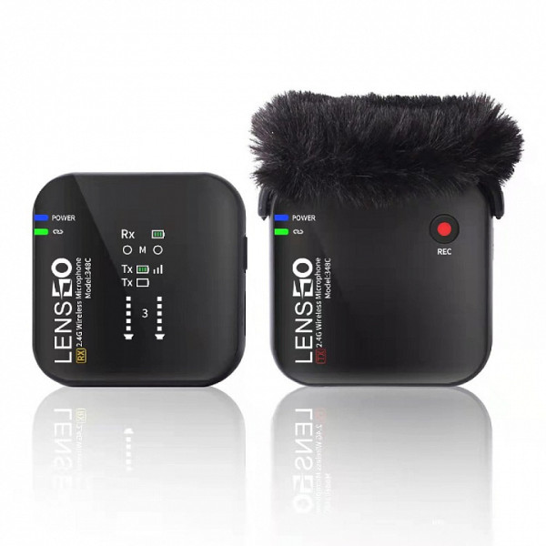 Радіомікрофон LENSGO 348C BLACK 1V1 1 КАНАЛ Із ЗАПИСОМ WIFI