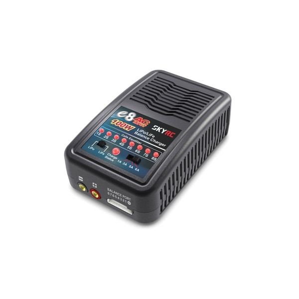 Зарядное устройство SkyRC E8 1/3/5/6A с/БП 100W для LiPo 1-8S аккумуляторов (SK-100096)