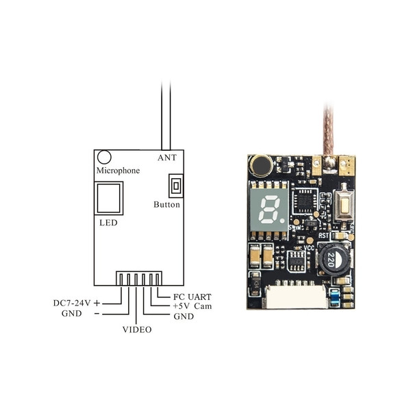 Відеопередатчик AKK X2-P 5.8GHz 800mW