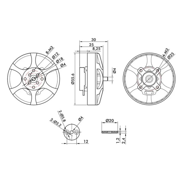Мотор T-Motor Antigravity MN5006 KV300 для мультикоптерів