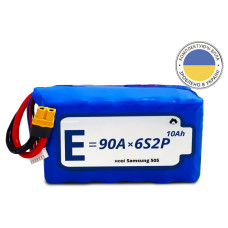 Акумуляторна батарея Energy Life Li-Ion 6S2P 21700-50S 12AWG XT60-F (001)