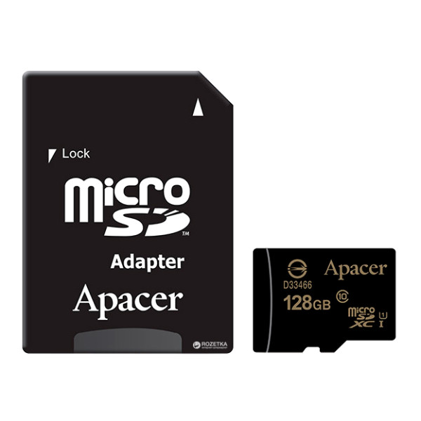 Карта памяти microSDXC (UHS-1) Apacer 128Gb class 10 (adapter SD)