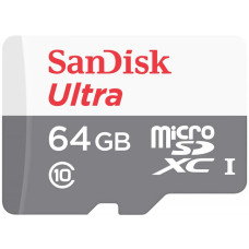 Карта пам'яті microSDXC (UHS-1) SanDisk Ultra 64 ГБ класу 10 A1 (100 МБ/с)