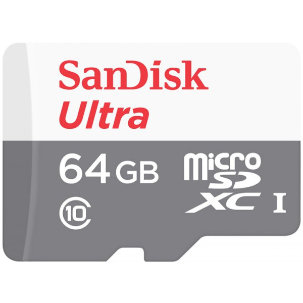 Карта пам'яті microSDXC (UHS-1) SanDisk Ultra 64 ГБ класу 10 A1 (100 МБ/с)