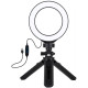 Кольцевая USB LED лампа Puluz PKT3058B 4.7" + штатив 12 см