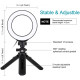 Кольцевая USB LED лампа Puluz PKT3058B 4.7" + штатив 12 см