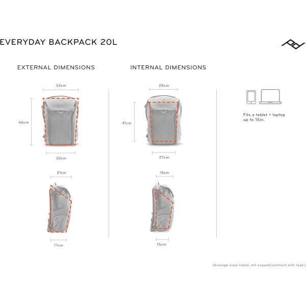 Рюкзак Peak Design Everyday Backpack 20L Ash (BEDB-20-AS-3) - PFAS Free Material