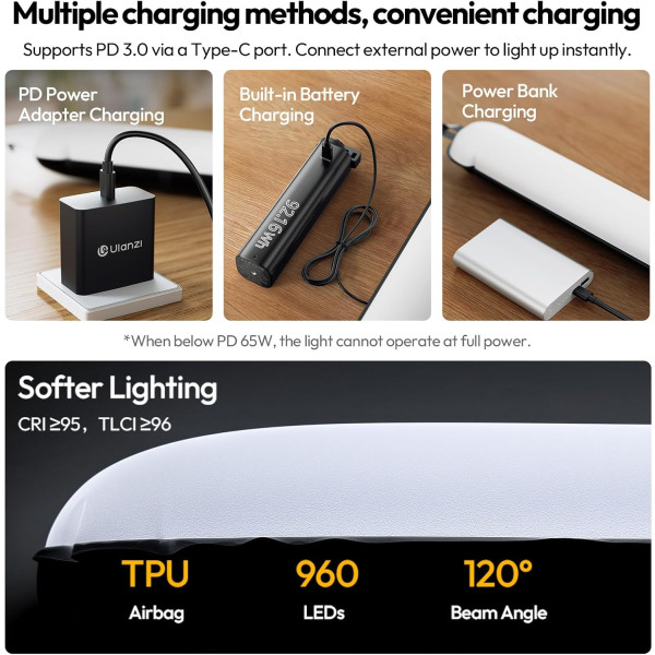 Відеосвітло Ulanzi Ulanzi UA50 50W Bi-Color Air Tube Light(with EU Plug Adapter)