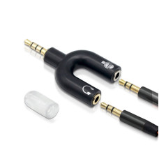 Штекер разветвитель 3,5мм на Aux для наушников и микрофона для ноутбука GreenAudio GAZ-AS01