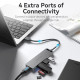 USB-хаб Vention 4-Port USB 3.0 Hub With Power Supply 0.15M Black (CHLBB)