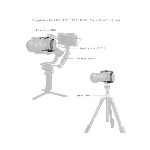Клетка для камеры SmallRig HawkLock Quick Release Cage for Sony Alpha 7R V / Alpha 7 IV / Alpha 7S III / Alpha 1 / Alpha 7R IV